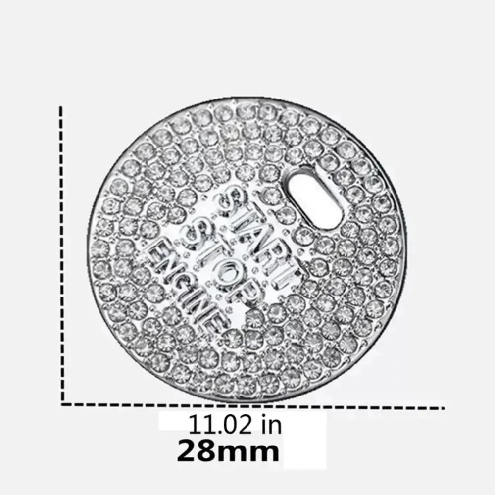 Bundle Of 2- Push Start Bling Button Covers